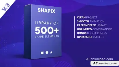 Shapix - Shape Elements Pack Video Displays template preview