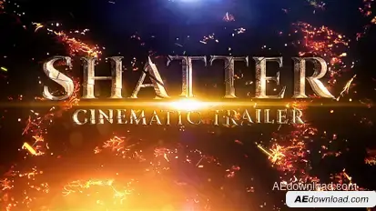 Shatter Cinematic Trailer Video Displays template preview