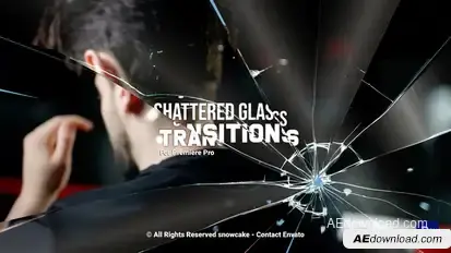 Shattered Glass Transitions For Premiere Pro Premiere Pro template preview