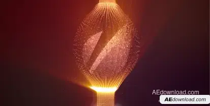 Shiny Logo With Elegant Fine Particles Video Displays template preview