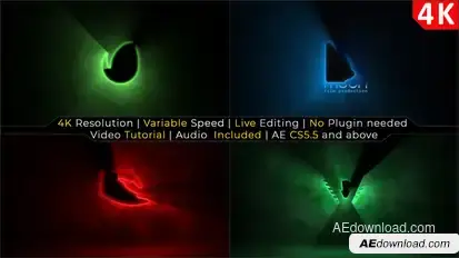 Short Cinematic Light Rays Logo Intro Video Displays template preview