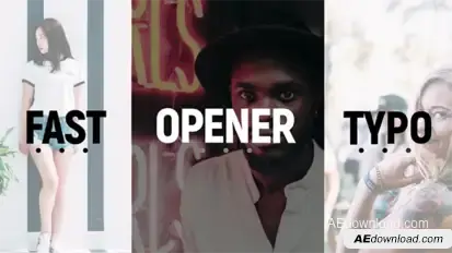 Shot Typo Opener Video Displays template preview