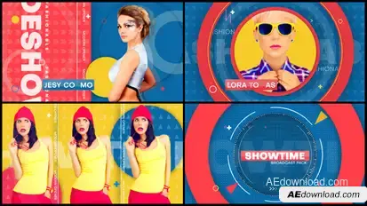 Showtime (Fashion Broadcast) Video Displays template preview