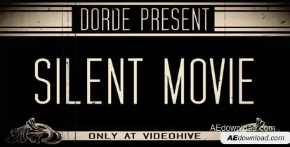 SILENT MOVIE Video Displays template preview