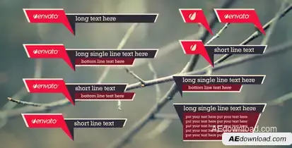 Simple Angle Lower Thirds Pack Video Displays template preview
