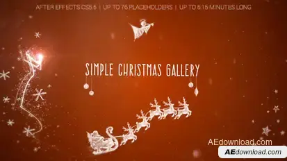 Simple Christmas Gallery Video Displays template preview