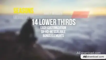 Simple Clean Lower Thirds Video Displays template preview