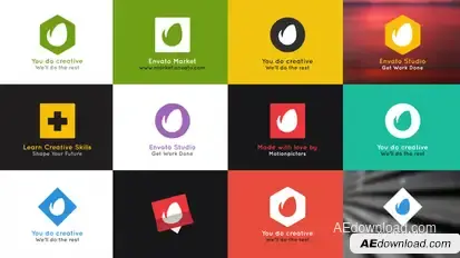 Simple Folding Logo Video Displays template preview