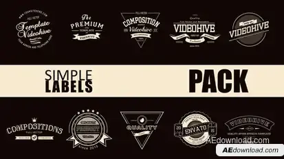 Simple Label Pack Video Displays template preview