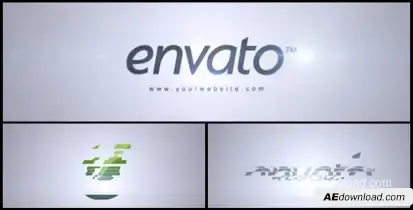 Simple Logo Reveal Video Displays template preview
