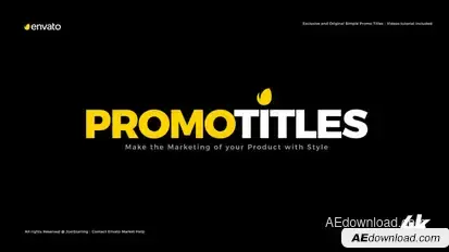 Simple Promo Titles Package Video Displays template preview