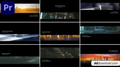 Simple Titles Opener Premiere Pro template preview