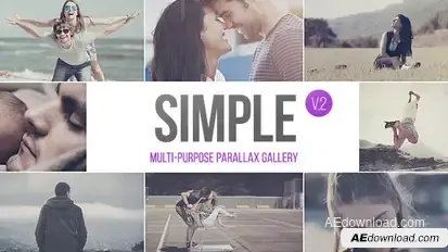SIMPLE v.2 - Parallax Photo Gallery | 2.5k Video Displays template preview