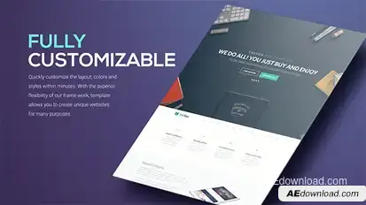 Simple Website Presentation Pack Video Displays template preview