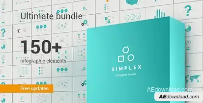 Simplex Infographic Bundle Video Displays template preview