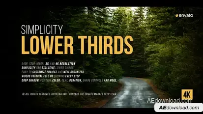 Simplicity Lower Thirds Video Displays template preview