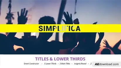 Simplifica // Titles & Lower Thirds Video Displays template preview
