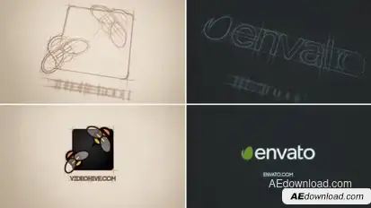 Sketch Logo Reveal V2 Video Displays template preview