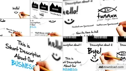 Sketch Presentation Video Displays template preview