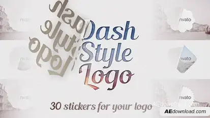 Sketch Style Sticker Logo Video Displays template preview