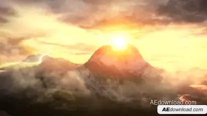 Sky and Mountains Logo Video Displays template preview