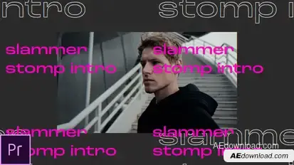Slammer - Typographic Stomp Intro Premiere Pro template preview