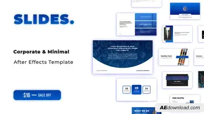 Slides. - Corporate Slides for After Effects Video Displays template preview
