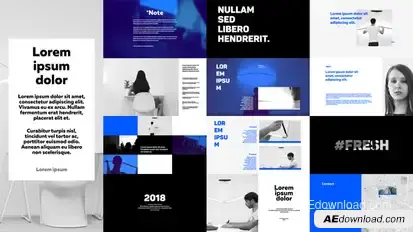 Slides Typography Video Displays template preview