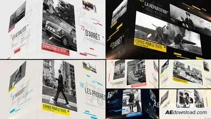 Slideshow Clean 3D Video Displays template preview