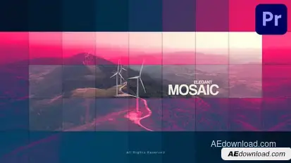 Slideshow Elegant Mosaic – Premiere Pro MOGRT Premiere Pro template preview