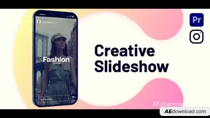 Slideshow Vertical Premiere Pro template preview