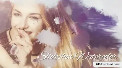 Slideshow Watercolor Video Displays template preview
