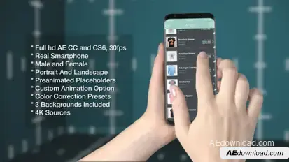Smartphone App Promo Video Displays template preview