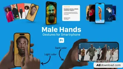 Smartphone Male Hand Gestures for Premiere Pro Premiere Pro template preview