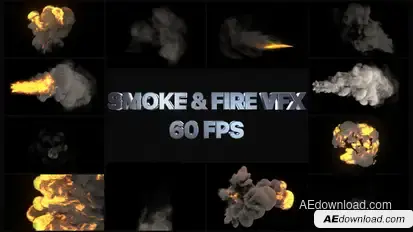 Smoke And Fire VFX Elements | After Effects Video Displays template preview