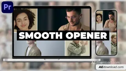 Smooth Opener & Instagram tik-tok version MOGRT Premiere Pro template preview