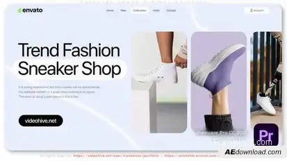 Sneakers Promo Minimalism Style Premiere Pro template preview