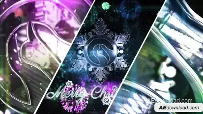 Snowflake Christmas Logo Video Displays template preview