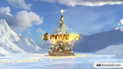 Snowy Christmas Premiere Pro template preview