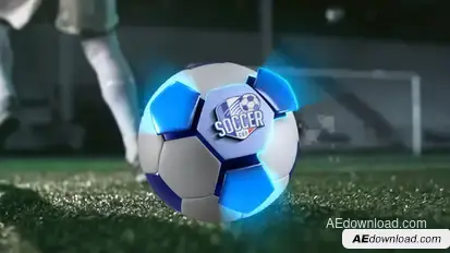 Soccer Logo Transition Video Displays template preview