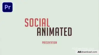 Social Animated Presentation Premiere Pro template preview
