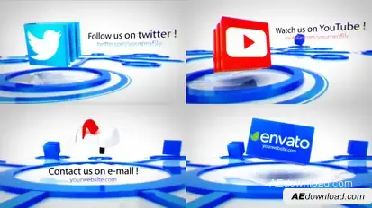 Social connections Video Displays template preview