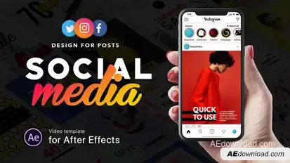 Social Media - Design for Posts Video Displays template preview