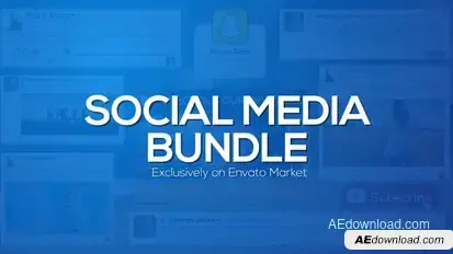 Social Media Bundle Video Displays template preview