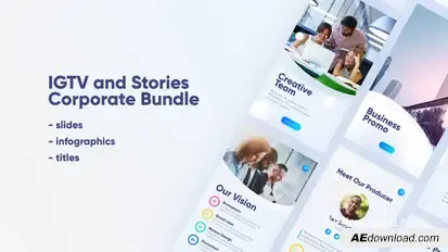 Social Media Corporate Pack Video Displays template preview