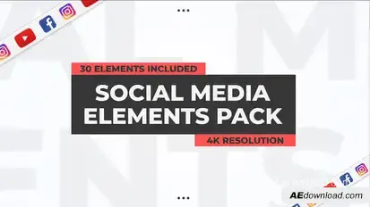 Social Media Elements Pack Video Displays template preview