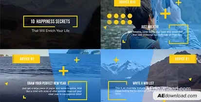 Social Media Facts // Modern Slideshow Video Displays template preview