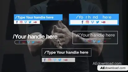 Social Media Lower Third - All in one Video Displays template preview