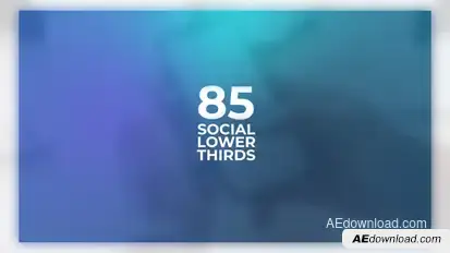 Social Media Lower Thirds Video Displays template preview