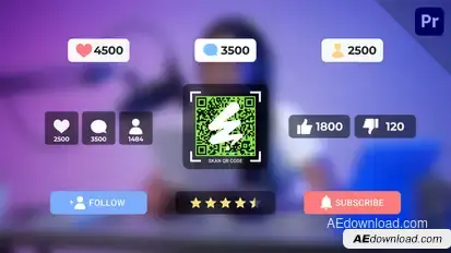 Social Media | MOGRT Premiere Pro template preview